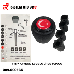 TRMV-AYYILDIZ LOGOLU VİTES TOPUZU |  | ARAÇ İÇİ AKSESUARLAR