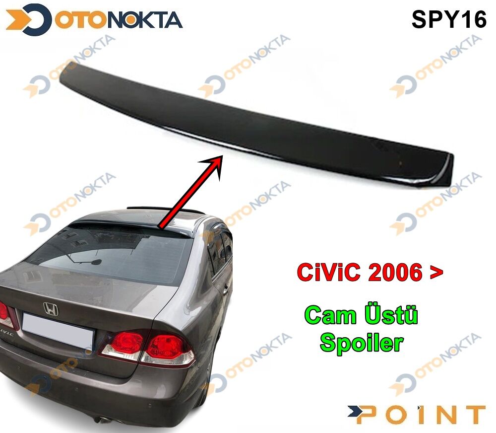 CAM USTU SPOYLER CIVIC 06> SIYAH