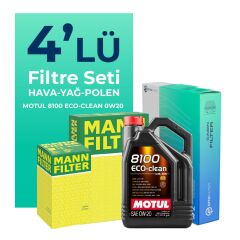 MANN Volvo XC40 2.0 Dizel Filtre Bakım Seti Motul Motor Yağlı (2018-2023) 4 Lü