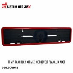 TRMP-TAKKOLAY KIRMIZI ÇERÇEVELİ PLAKALIK ADET |  | PLAKALIKLAR