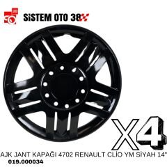 AJK JANT KAPAĞI 4702 RENAULT CLİO YM SİYAH 14'' |  | JANT KAPAKLARI