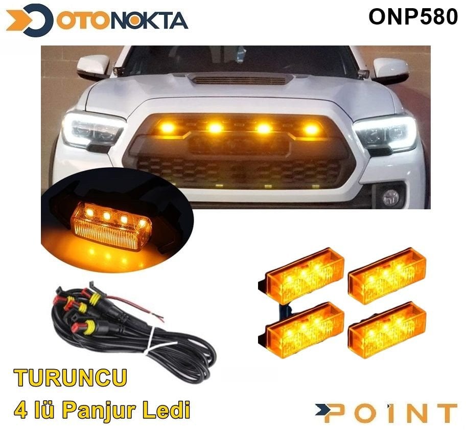 ON PANJUR LEDI TURUNCU 4 PARCA KABLOLU POINT