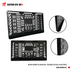 BYM KARE BİNEK  PLAKALIK YAZISIZ ÇITALI KALİTELİ |  | PLAKALIKLAR