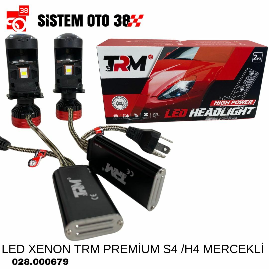 LED XENON TRM PREMİUM S4 /H4 MERCEKLİ |  | LED XENON