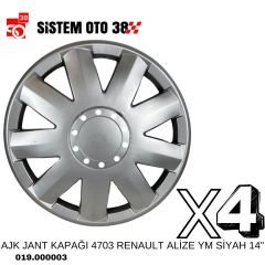 AJK JANT KAPAĞI 4703 RENAULT ALİZE YM SİYAH 14'' |  | JANT KAPAKLARI