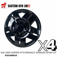 AJK JANT KAPAĞI 4770 RENAULT KANGOO SİYAH 14'' |  | JANT KAPAKLARI