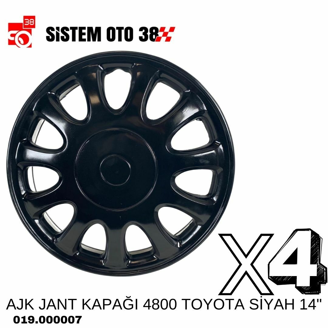 AJK JANT KAPAĞI 4800 TOYOTA SİYAH 14'' |  | JANT KAPAKLARI
