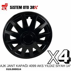 AJK JANT KAPAĞI 4099 AKS YILDIZ SİYAH 14'' |  | JANT KAPAKLARI