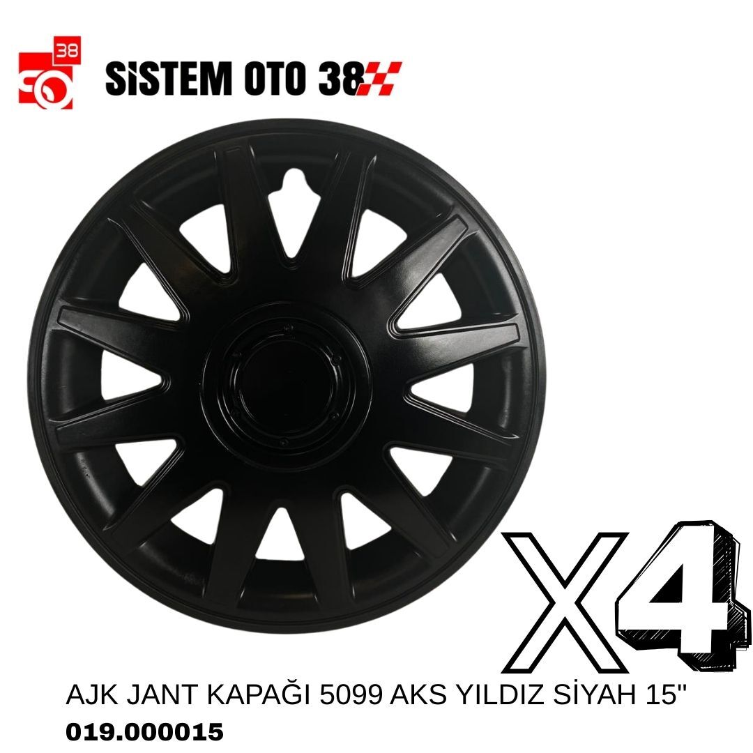 AJK JANT KAPAĞI 5099 AKS YILDIZ SİYAH 15'' |  | JANT KAPAKLARI