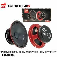 MASSIVE MS-M8J 20 CM MİDRANGE 400W ÇİFT FİYATI |  | MİDRANGELER