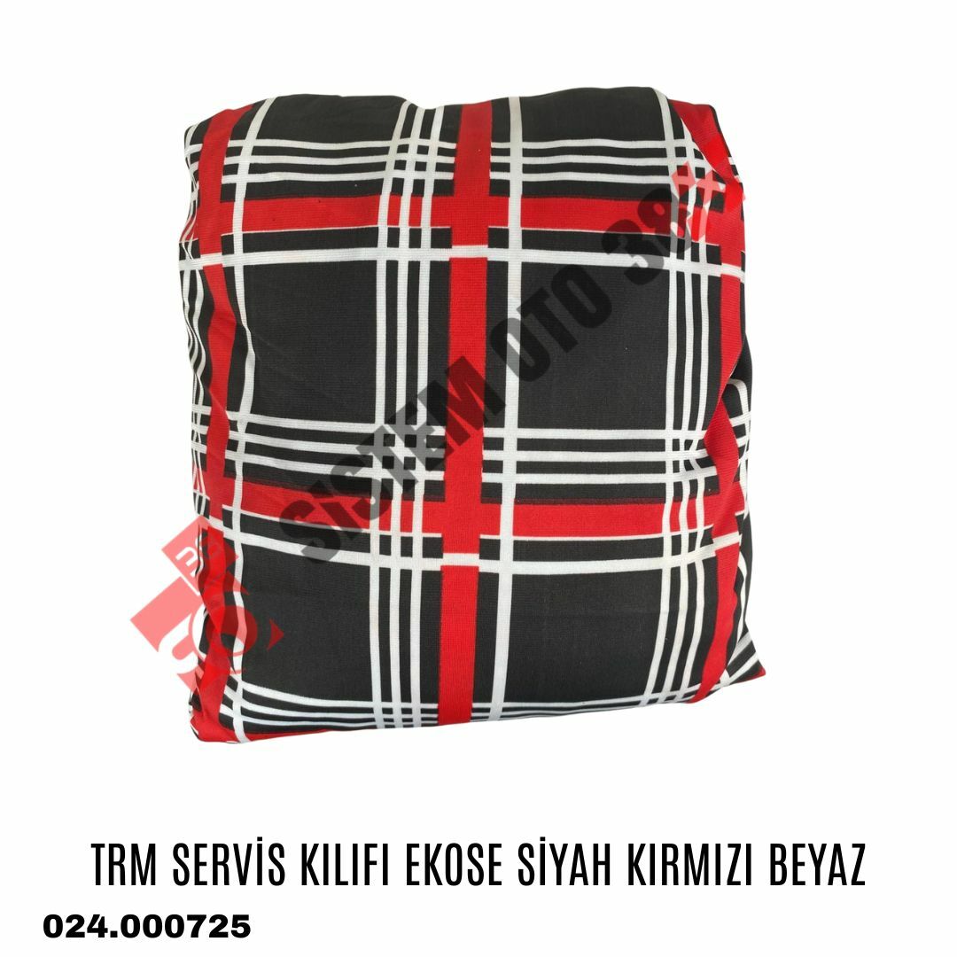 TRM SERVİS KILIFI EKOSE SİYAH KIRMIZI BEYAZ |  | KOLTUK KILIF VE MİNDER