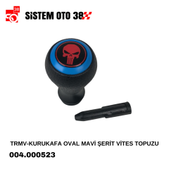 TRMV-KURUKAFA OVAL MAVİ ŞERİT VİTES TOPUZU |  | ARAÇ İÇİ AKSESUARLAR
