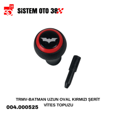 TRMV-BATMAN UZUN OVAL KIRMIZI ŞERİT VİTES TOPUZU |  | ARAÇ İÇİ AKSESUARLAR