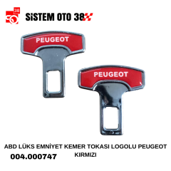 ABD LÜKS EMNİYET KEMER TOKASI LOGOLU PEUGEOT KIRMI |  | ARAÇ İÇİ AKSESUARLAR