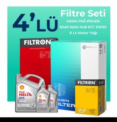 Volvo S60 2.0 Dizel Filtre Bakım Seti Shell Motor Yağlı (2011-2014) 4 Lü