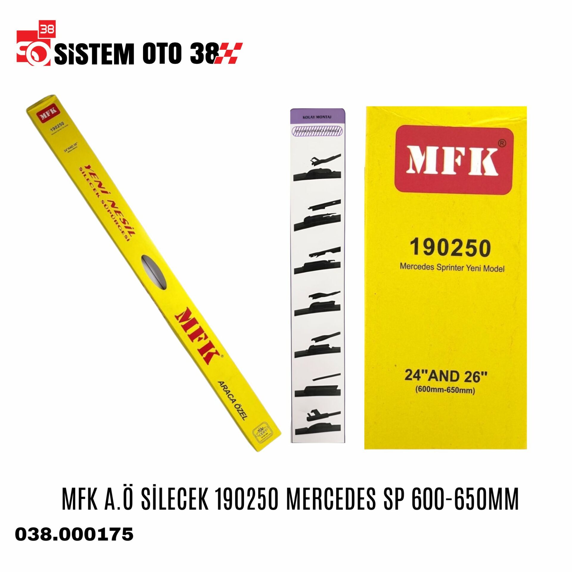 MFK A.Ö SİLECEK 190250 MERCEDES SP 600-650MM |  | SİLECEKLER