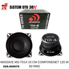 MASSIVE MS-TD14 10 CM COMPONENET 125 W 60 RMS |  | MİDRANGELER