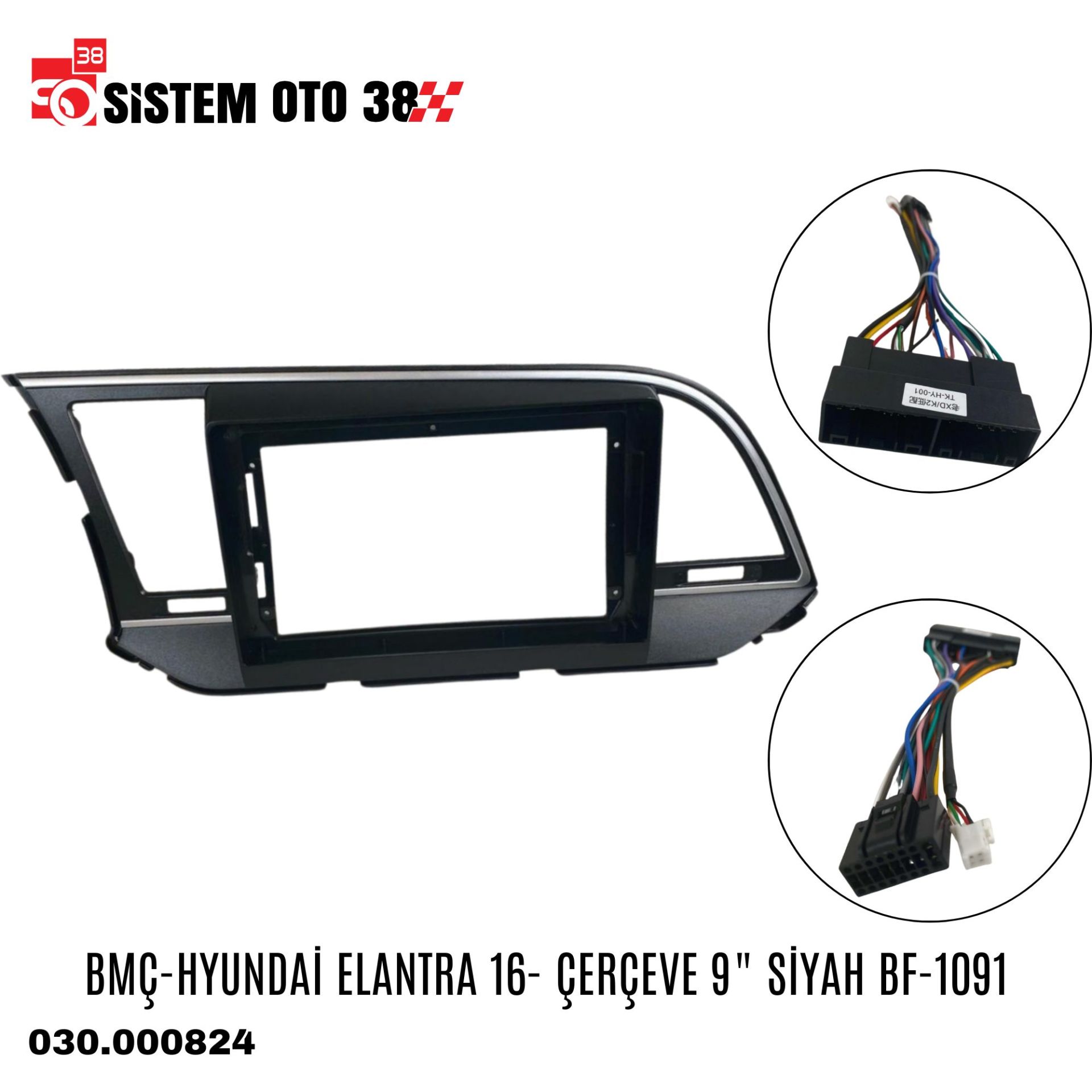 BMÇ-HYUNDAİ ELANTRA 16- ÇERÇEVE 9'' SİYAH BF-1091 |  | MULTİMEDYALAR