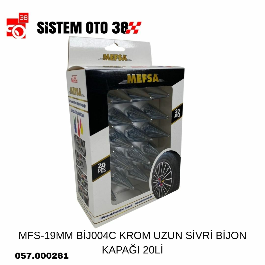 MFS-19MM BİJ004C KROM UZUN SİVRİ BİJON KAPAĞI 20Lİ |  | MUHTELİF ÜRÜNLER