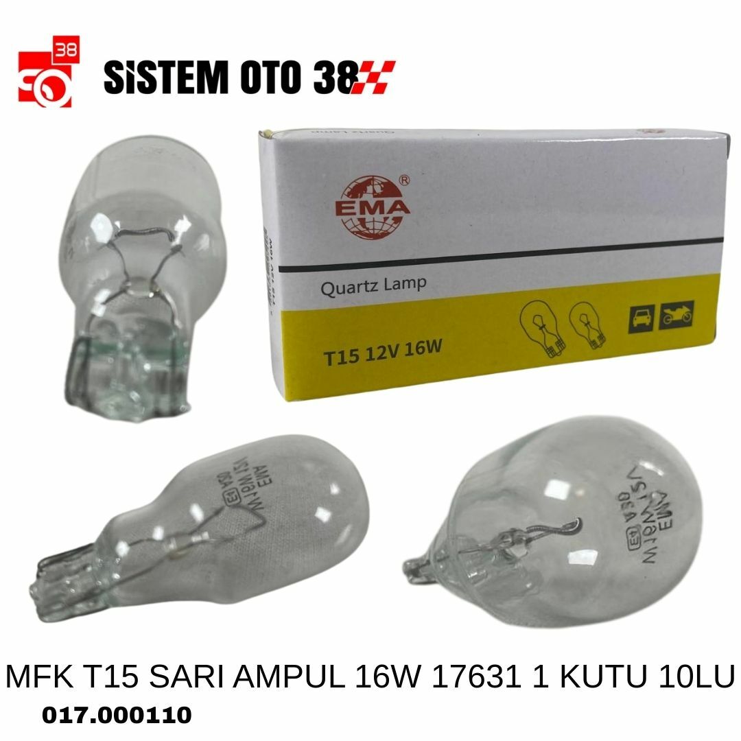MFK T15 SARI AMPUL 16W 17631 1 KUTU 10LU |  | HALOJEN AMPUL GRUBU