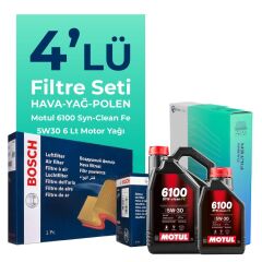 Volvo S60 2.0 Dizel Filtre Bakım Seti Motul Motor Yağlı (2011-2014) 4 Lü