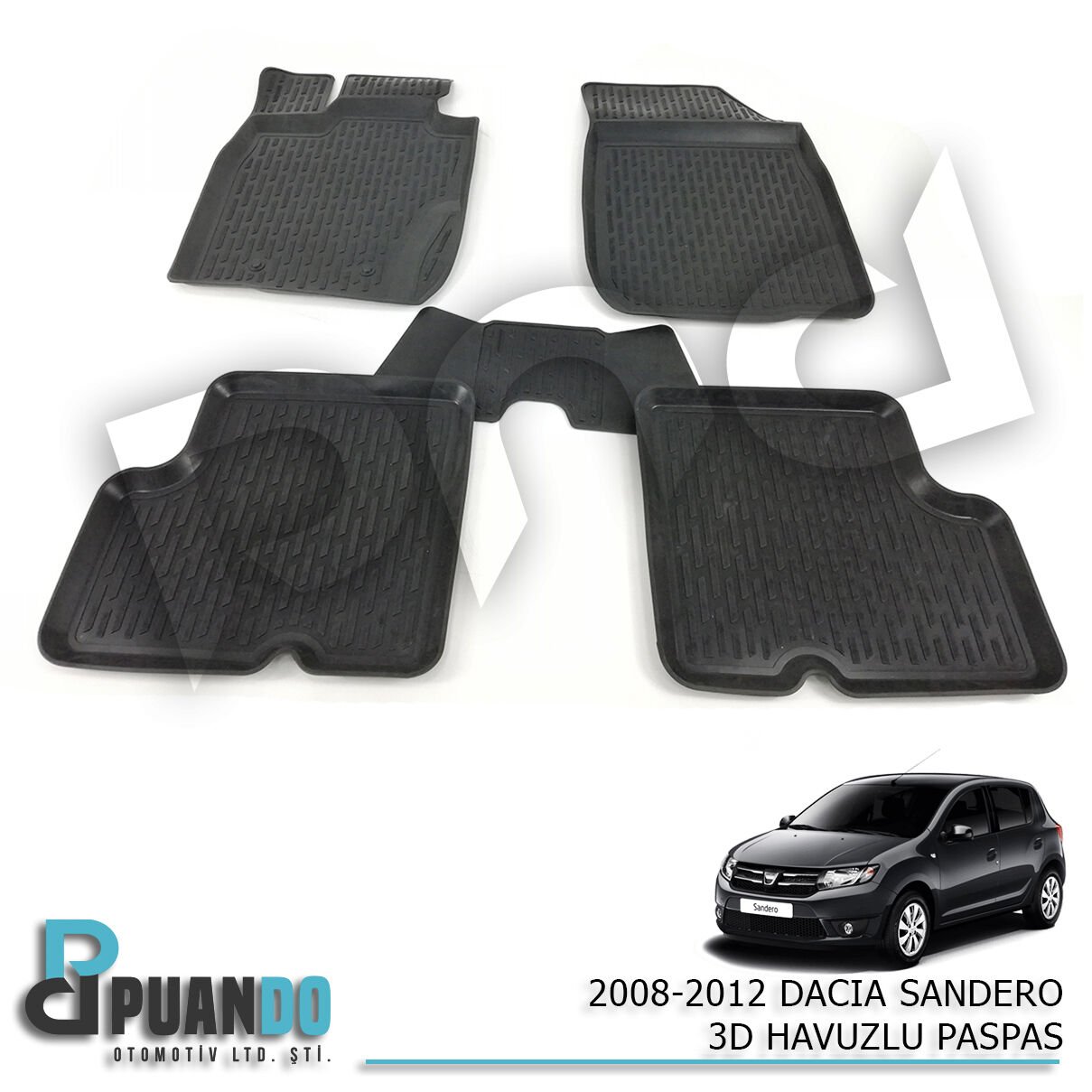 2008-2012 DACIA SANDERO 3D HAVUZLU PASPAS