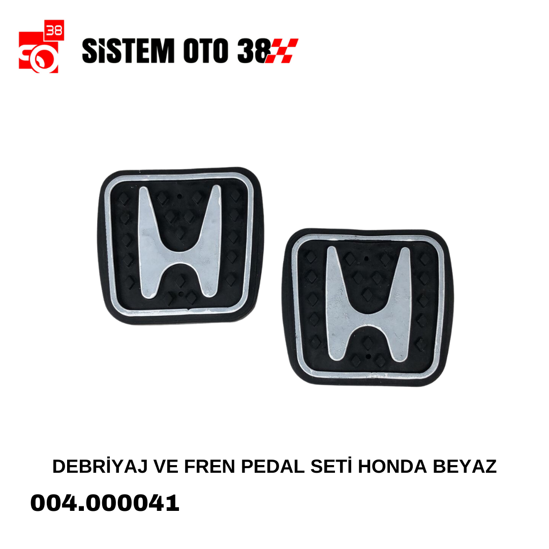 DEBRİYAJ VE FREN PEDAL SETİ HONDA BEYAZ |  | ARAÇ İÇİ AKSESUARLAR