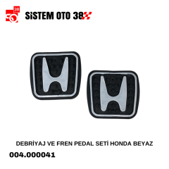 DEBRİYAJ VE FREN PEDAL SETİ HONDA BEYAZ |  | ARAÇ İÇİ AKSESUARLAR