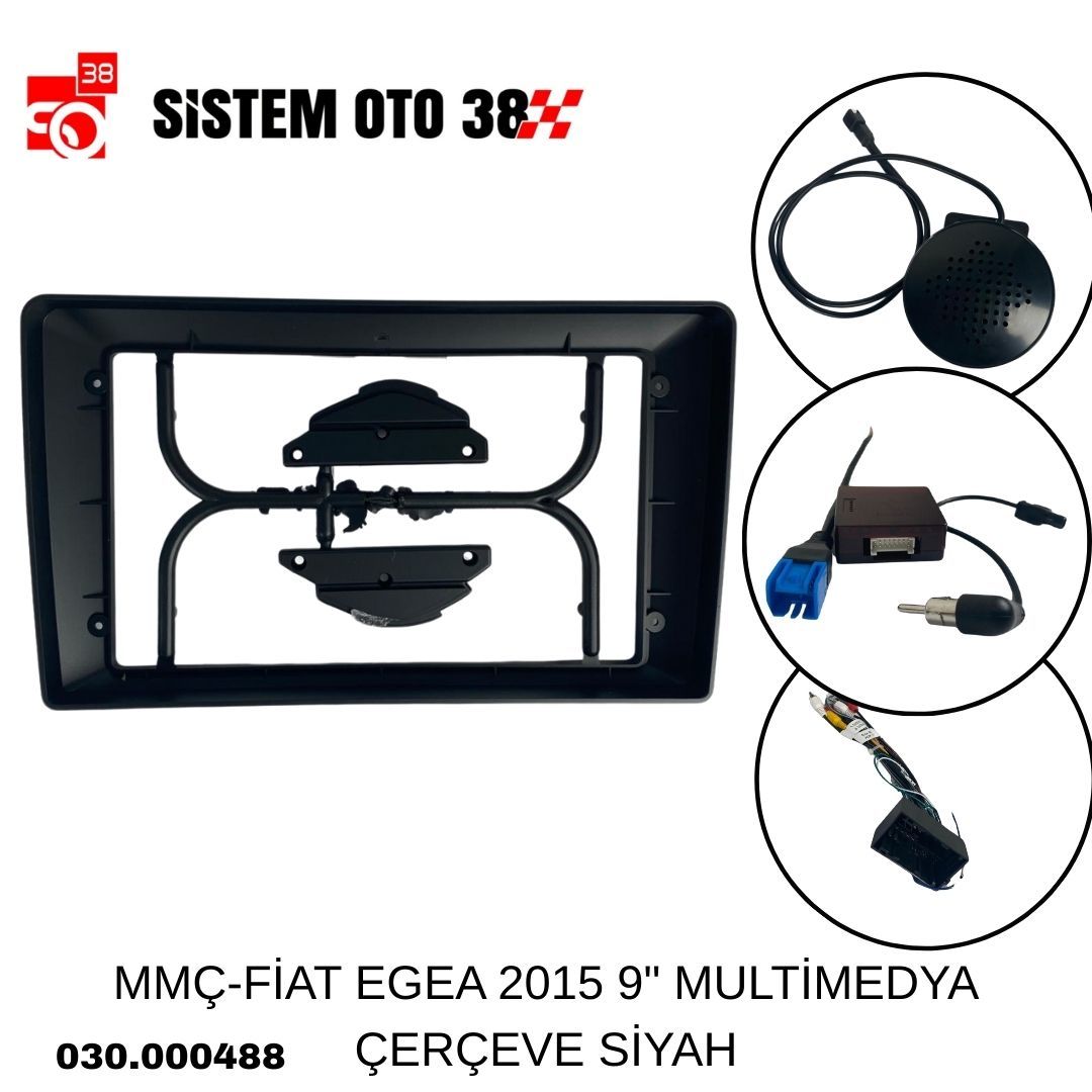 MMÇ-FİAT EGEA 2015 9'' MULTİMEDYA ÇERÇEVE SİYAH |  | MULTİMEDYALAR