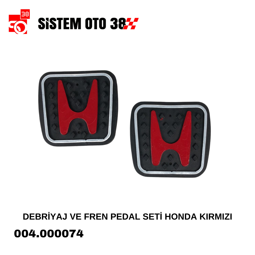 DEBRİYAJ VE FREN PEDAL SETİ HONDA KIRMIZI |  | ARAÇ İÇİ AKSESUARLAR