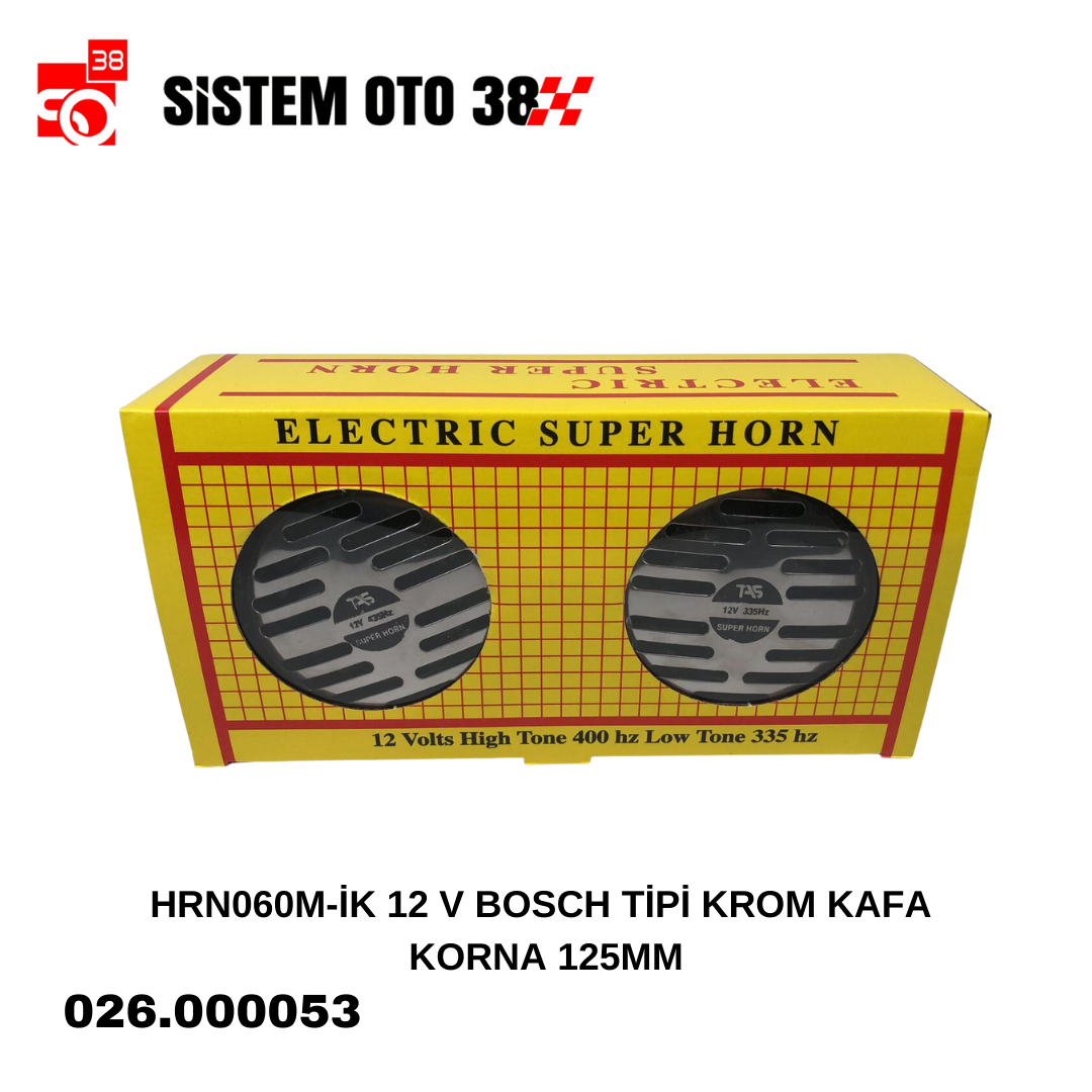 HRN060-IK 12 V BOSCH TİPİ KROM KAFA KORNA 125MM |  | KORNALAR