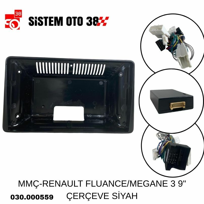 MMÇ-RENAULT FLUANCE/MEGANE 3 9'' ÇERÇEVE SİYAH |  | MULTİMEDYALAR
