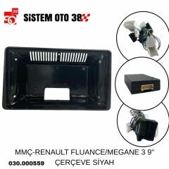 MMÇ-RENAULT FLUANCE/MEGANE 3 9'' ÇERÇEVE SİYAH |  | MULTİMEDYALAR