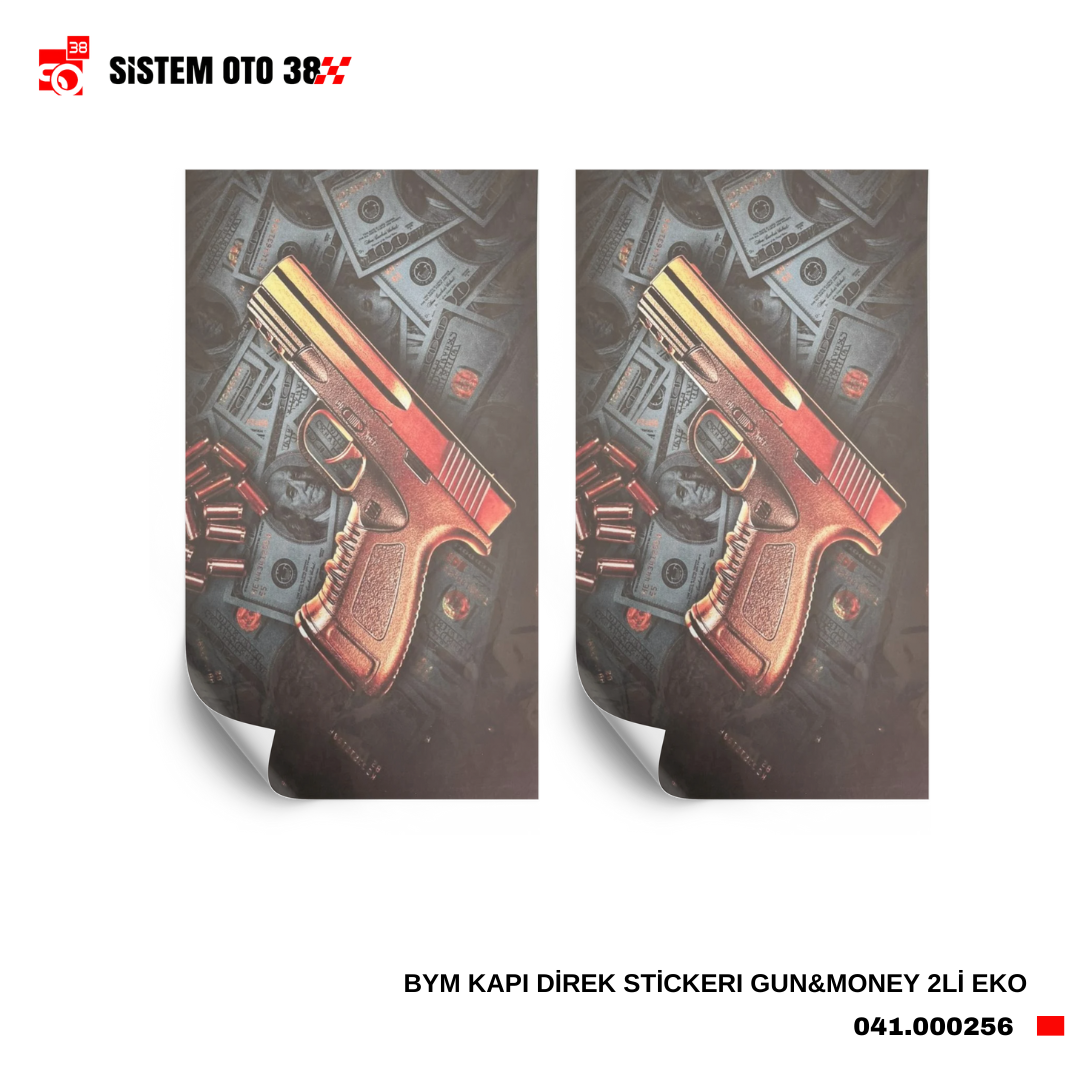 BYM KAPI DİREK STİCKERI GUN&MONEY 2Lİ EKO |  | STİCKER ÇEŞİTLERİ