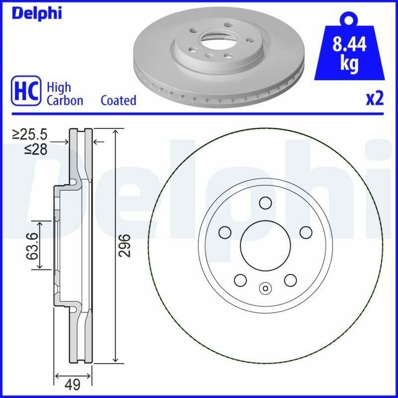 Delphi Volvo S90 Ön Fren Disk Takımı (2016-2021)