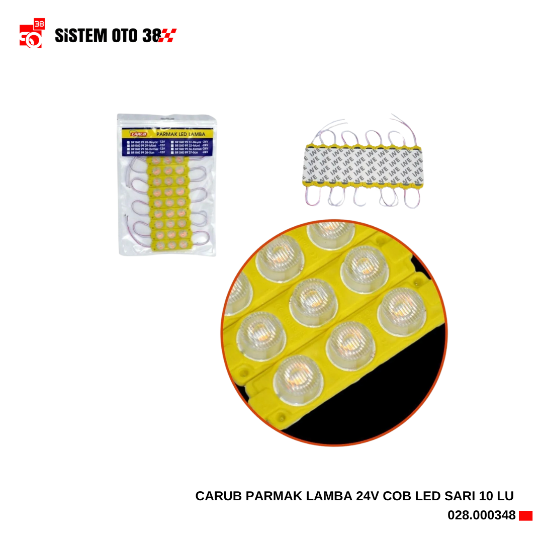 CARUB PARMAK LAMBA 24V COB LED SARI 10 LU |  | LED AYDINLATMA GRUBU