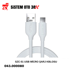 SZC-51 USB MİCRO ŞARJ KBLOSU |  | ŞARJ ALETİ VE AUX KABLO
