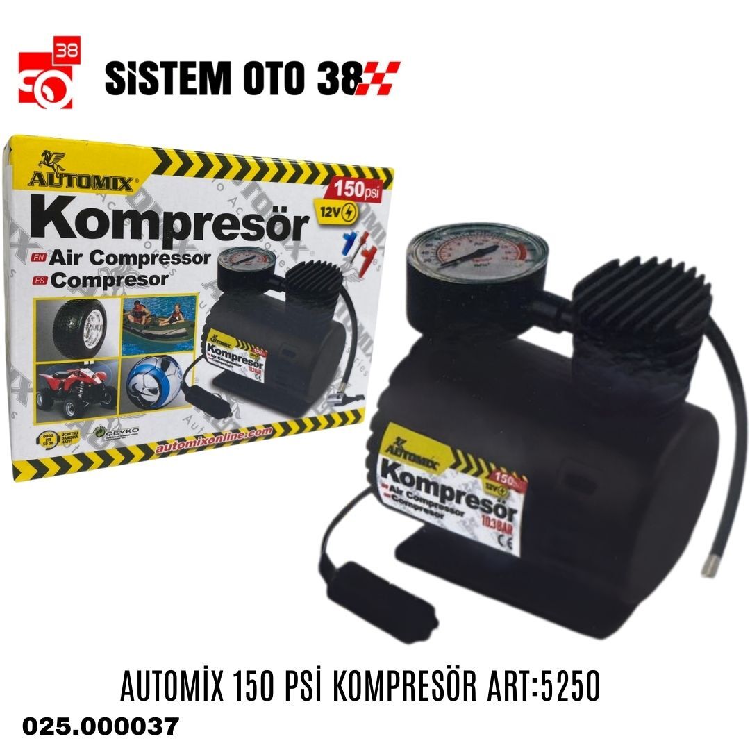 AUTOMİX 150 PSİ KOMPRESÖR ART:5250 |  | KOMPRESÖRLER