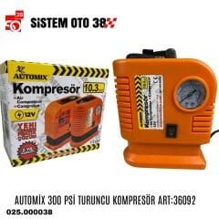 AUTOMİX 300 PSİ TURUNCU KOMPRESÖR ART:36092 |  | KOMPRESÖRLER