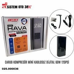 CARUB KOMPRESÖR MİNİ KABLOSUZ DİJİTAL 60W 120PSİ |  | KOMPRESÖRLER