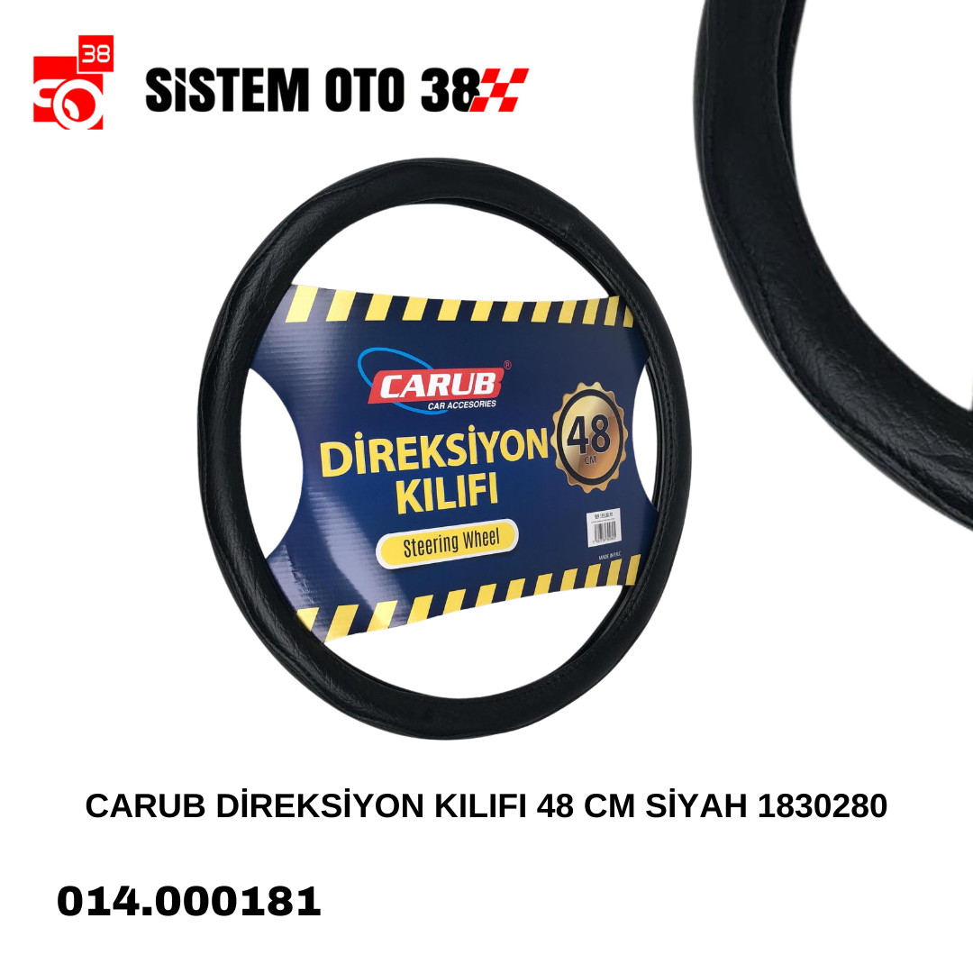 CARUB DİREKSİYON KILIFI 48  CM SİYAH 1830280 |  | DİREKSİYON KILIFLARI