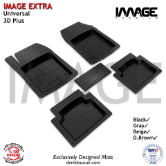 PASPAS IMAGE EKSTRA HAVUZLU UNİVERSAL KAUÇUK 3D PLUS 5 PARÇA SİYAH