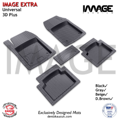 PASPAS IMAGE EKSTRA HAVUZLU UNİVERSAL KAUÇUK 3D PLUS 5 PARÇA GRİ