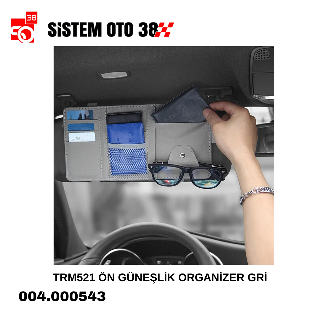 TRM521 ÖN GÜNEŞLİK ORGANİZER GRİ |  | ARAÇ İÇİ AKSESUARLAR