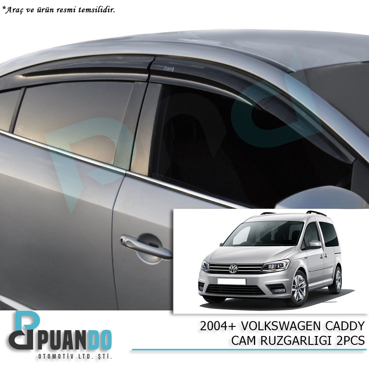 2004+ VOLKSWAGEN CADDY CAM RUZGARLIGI 2PCS