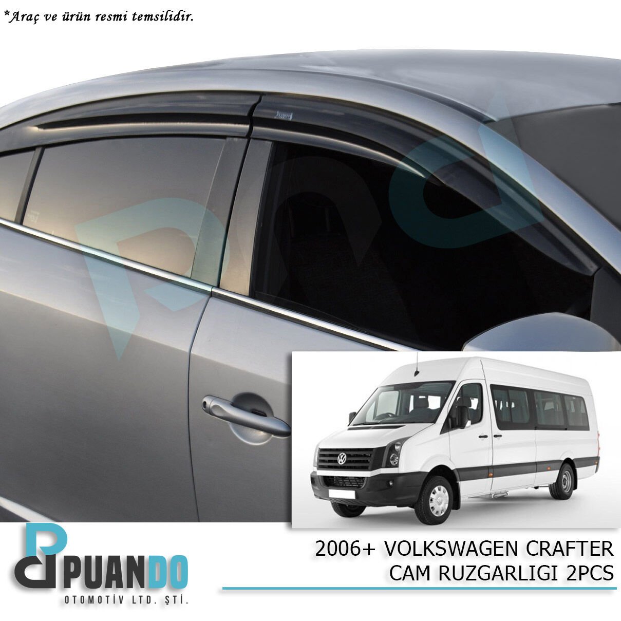 2006+ VOLKSWAGEN CRAFTER CAM RUZGARLIGI 2PCS