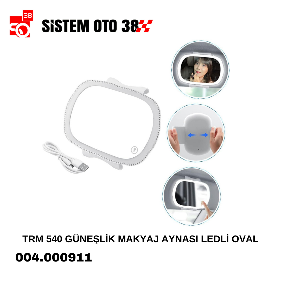 TRM540 GÜNEŞLİK MAKYAJ AYNASI LEDLİ OVAL |  | ARAÇ İÇİ AKSESUARLAR