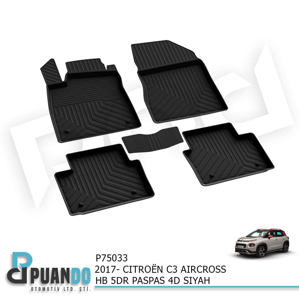 2017- CITROËN C3 AIRCROSS HB 5KP PASPAS 4D SIYAH