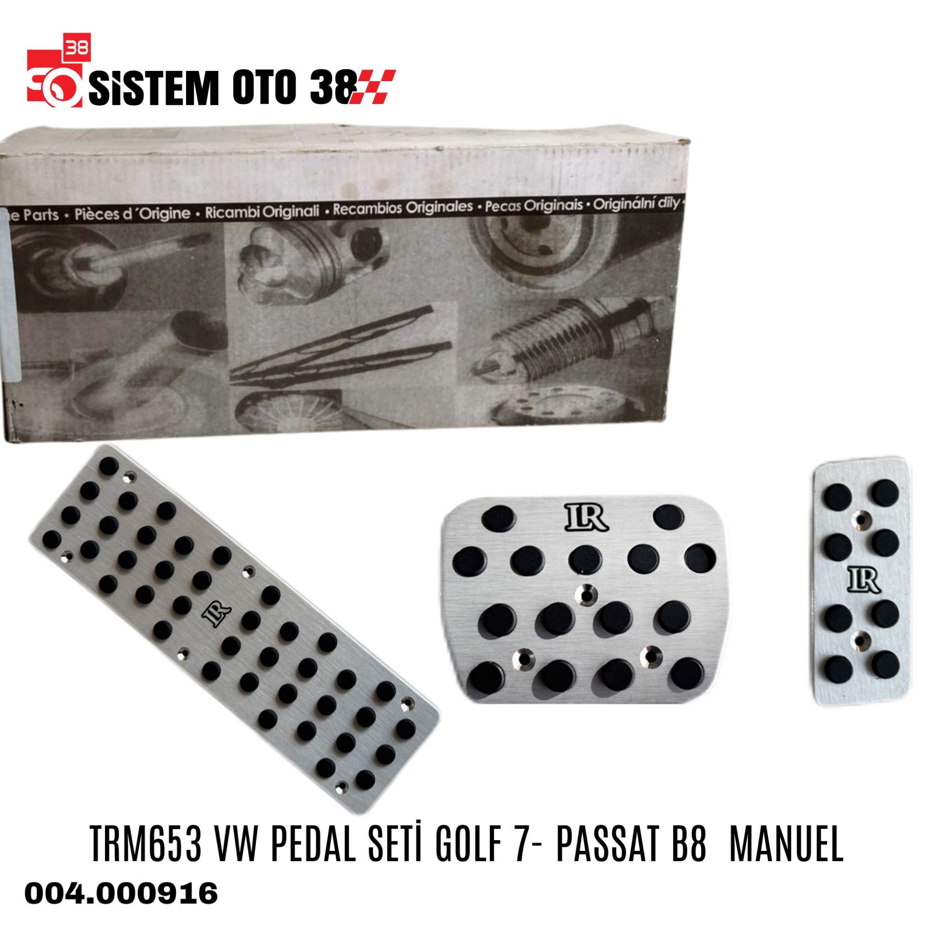 TRM653 VW PEDAL SETİ GOLF 7- PASSAT B8  MANUEL |  | ARAÇ İÇİ AKSESUARLAR