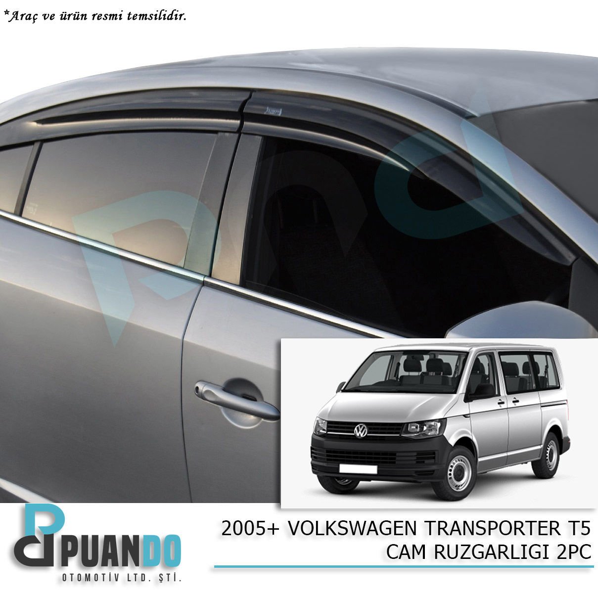 2005+ VOLKSWAGEN TRANSPORTER T5 CAM RUZGARLIGI 2PC